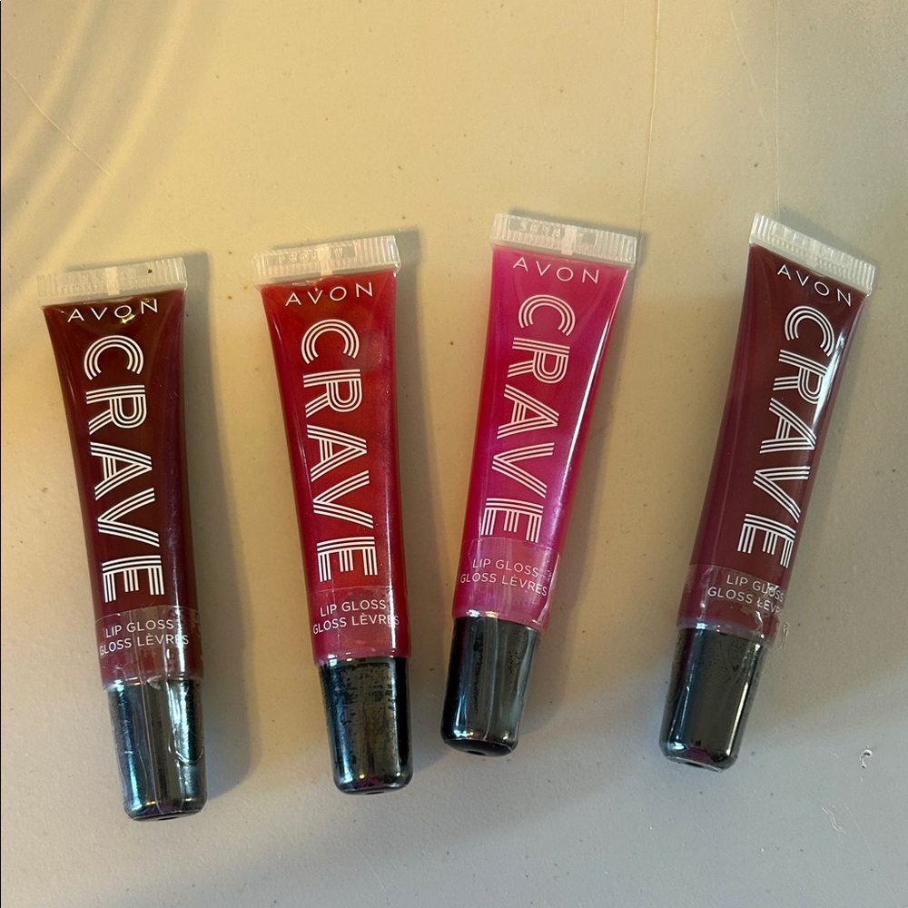 Avon Crave Lip Gloss Collection -strawberry , cherry , pumpkin bundle